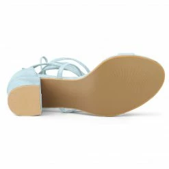 Allegra K Women's Lace Up Mid Chunky Heeled Sandals 68 Allegra K Women's Lace Up Mid Chunky Heeled Sandals