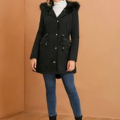 Allegra K Women's Winter Hooded Coat Down Faux Fur Warm Parka Jacket 24 Allegra K Women's Winter Hooded Coat Down Faux Fur Warm Parka Jacket