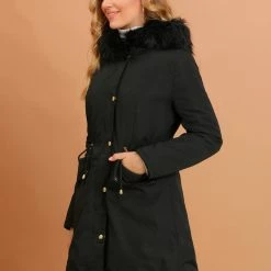 Allegra K Women's Winter Hooded Coat Down Faux Fur Warm Parka Jacket 25 Allegra K Women's Winter Hooded Coat Down Faux Fur Warm Parka Jacket