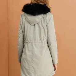 Allegra K Women's Winter Hooded Coat Down Faux Fur Warm Parka Jacket 20 Allegra K Women's Winter Hooded Coat Down Faux Fur Warm Parka Jacket