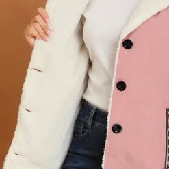 Allegra K Women's Winter Warm Jacket Notched Lapel Liner Fuzzy Fleece Sherpa Coats Thicker Outwear With Pockets