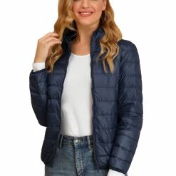 Allegra K Women's Hooded Packable Thickened Short Down Jacket Coat