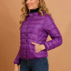 Allegra K Women's Hooded Packable Thickened Short Down Jacket Coat