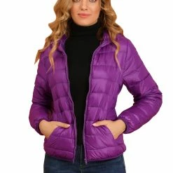Allegra K Women's Hooded Packable Thickened Short Down Jacket Coat