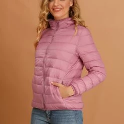 Allegra K Women's Hooded Packable Thickened Short Down Jacket Coat