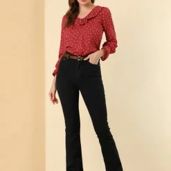 Allegra K Women's Ruffle V Neck Heart Print Valentine's Day Blouse Business Work Top 12 Allegra K Women's Ruffle V Neck Heart Print Valentine's Day Blouse Business Work Top