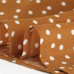 Allegra K Women's Vintage V Neck Dots Pleated Long Sleeve Elegant Work Peplum Blouse Top