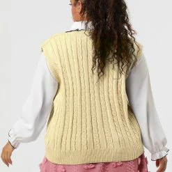 Allegra K Women's Plus Size Sweater Vest V Neck Solid Color Argyle Plaid Preppy Style Sleeveless Knit Vests 110 Allegra K Women's Plus Size Sweater Vest V Neck Solid Color Argyle Plaid Preppy Style Sleeveless Knit Vests