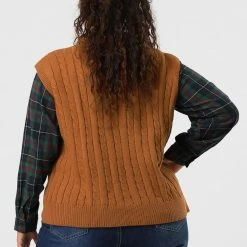 Allegra K Women's Plus Size Sweater Vest V Neck Solid Color Argyle Plaid Preppy Style Sleeveless Knit Vests 98 Allegra K Women's Plus Size Sweater Vest V Neck Solid Color Argyle Plaid Preppy Style Sleeveless Knit Vests