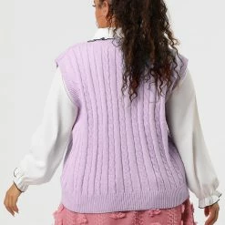 Allegra K Women's Plus Size Sweater Vest V Neck Solid Color Argyle Plaid Preppy Style Sleeveless Knit Vests 62 Allegra K Women's Plus Size Sweater Vest V Neck Solid Color Argyle Plaid Preppy Style Sleeveless Knit Vests