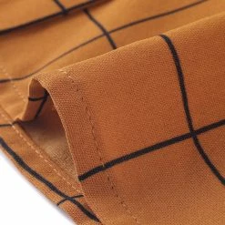 Allegra K Women's Button Front Long Sleeve Collared Ruffle Plaid Shirt Blouse