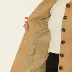 Allegra K Women's Peter Pan Collar Single Breasted Outwear Winter Coat