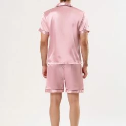 Allegra K Men's Nightwear Short Sleeve Top And Pants Summer Sleepwears Satin Pajama Sets 62 Allegra K Men's Nightwear Short Sleeve Top And Pants Summer Sleepwears Satin Pajama Sets