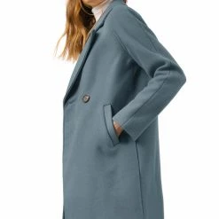 Allegra K Double Breasted Notched Lapel Coat With Raglan Sleeves 165 Allegra K Double Breasted Notched Lapel Coat With Raglan Sleeves
