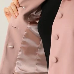 Allegra K Women's Elegant Single Breasted Point Collar Short Coat With Pockets 15 Allegra K Women's Elegant Single Breasted Point Collar Short Coat With Pockets