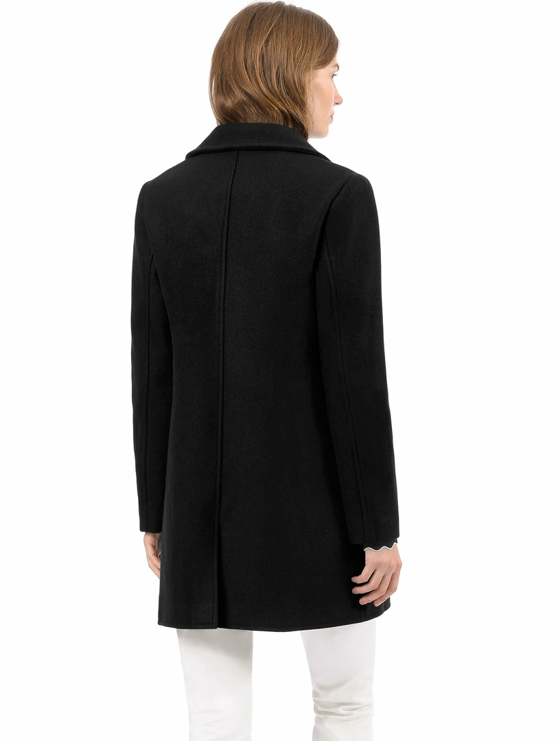 Allegra K Rounded Collar Single Breasted Coat With Front Pockets 26 Allegra K Rounded Collar Single Breasted Coat With Front Pockets