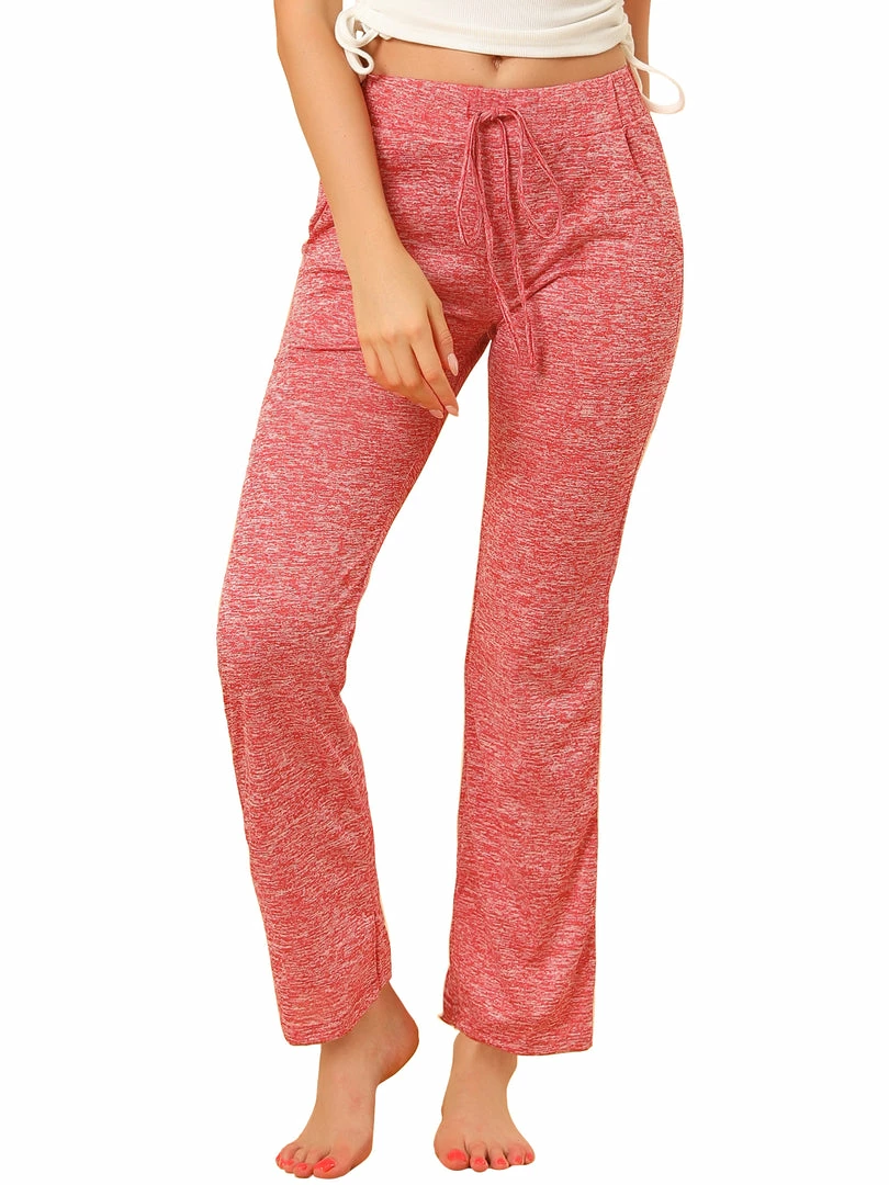 Allegra K Women's Yoga Lounge Pants Drawstring Elastic Waist Wide Leg Sweatpants With Pockets 16 Allegra K Women's Yoga Lounge Pants Drawstring Elastic Waist Wide Leg Sweatpants With Pockets