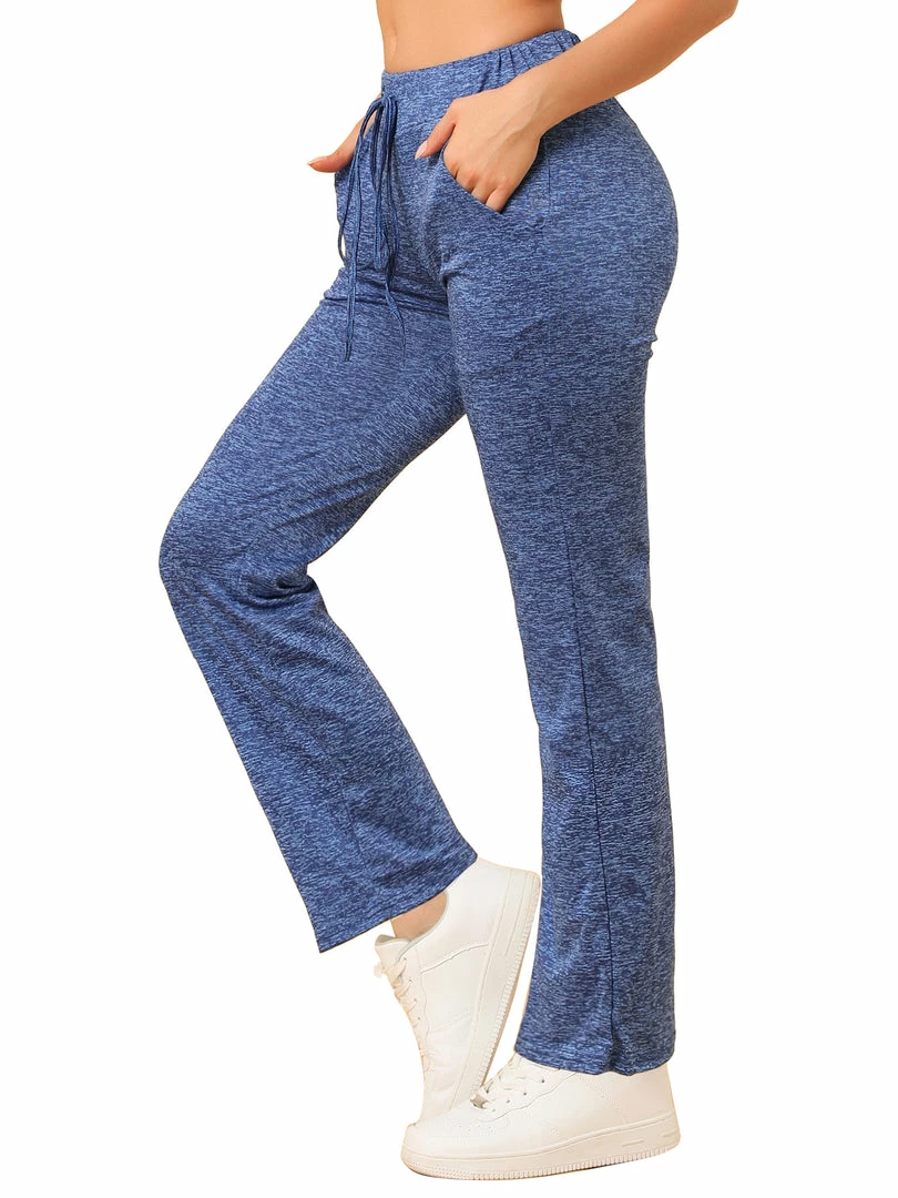 Allegra K Women's Yoga Lounge Pants Drawstring Elastic Waist Wide Leg Sweatpants With Pockets 11 Allegra K Women's Yoga Lounge Pants Drawstring Elastic Waist Wide Leg Sweatpants With Pockets