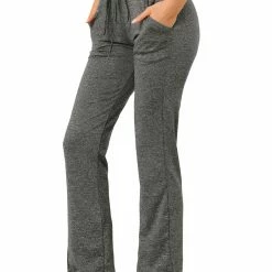 Allegra K Women's Yoga Lounge Pants Drawstring Elastic Waist Wide Leg Sweatpants With Pockets