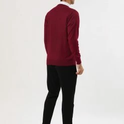 Allegra K Men's Casual Round Neck Long Sleeves Solid Color Knitted Pullover Sweater