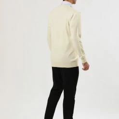 Allegra K Men's Classic Solid Color V Neck Knitted Long Sleeves Pullover Sweater