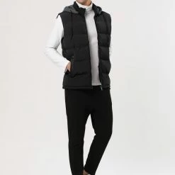 Allegra K Men's Winter Hooded Sleeveless Zipper Padded Vest Down Jacket 25 Allegra K Men's Winter Hooded Sleeveless Zipper Padded Vest Down Jacket