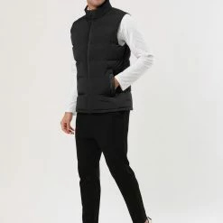 Allegra K Men's Winter Hooded Sleeveless Zipper Padded Vest Down Jacket 27 Allegra K Men's Winter Hooded Sleeveless Zipper Padded Vest Down Jacket