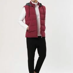 Allegra K Men's Winter Hooded Sleeveless Zipper Padded Vest Down Jacket 20 Allegra K Men's Winter Hooded Sleeveless Zipper Padded Vest Down Jacket