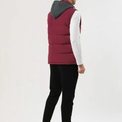 Allegra K Men's Winter Hooded Sleeveless Zipper Padded Vest Down Jacket 21 Allegra K Men's Winter Hooded Sleeveless Zipper Padded Vest Down Jacket