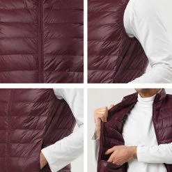 Allegra K Men's Winter Lightweight Packable Zip Up Sleeveless Padded Puffer Vest