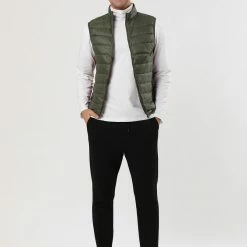 Allegra K Men's Winter Lightweight Packable Zip Up Sleeveless Padded Puffer Vest