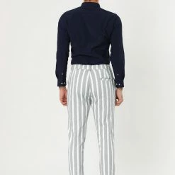 Allegra K Men's Casual Striped Dress Pants Slim Fit Flat Front Contrast Color Suit Trousers 50 Allegra K Men's Casual Striped Dress Pants Slim Fit Flat Front Contrast Color Suit Trousers