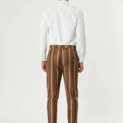 Allegra K Men's Casual Striped Dress Pants Slim Fit Flat Front Contrast Color Suit Trousers 32 Allegra K Men's Casual Striped Dress Pants Slim Fit Flat Front Contrast Color Suit Trousers