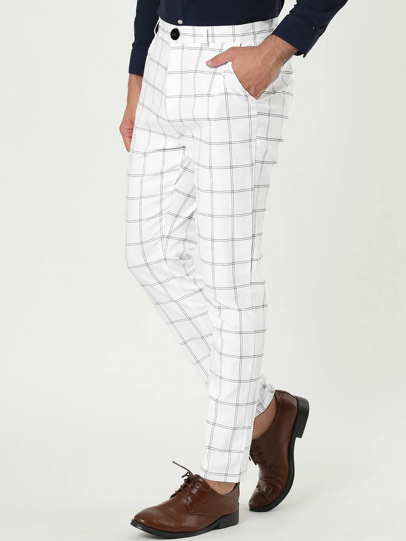 Allegra K Men's Dress Plaid Slim Fit Flat Front Business Pants With Pockets 11 Allegra K Men's Dress Plaid Slim Fit Flat Front Business Pants With Pockets