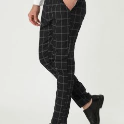 Allegra K Men's Dress Plaid Slim Fit Flat Front Business Pants With Pockets 95 Allegra K Men's Dress Plaid Slim Fit Flat Front Business Pants With Pockets