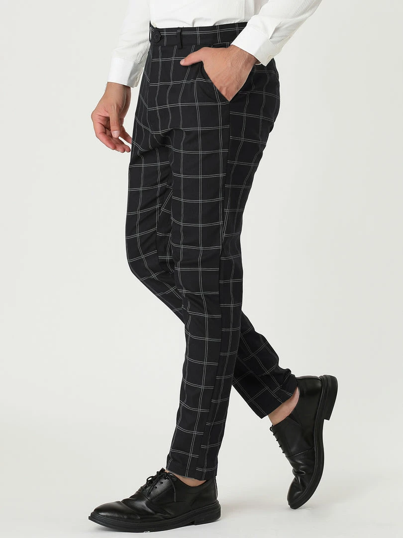 Allegra K Men's Dress Plaid Slim Fit Flat Front Business Pants With Pockets 47 Allegra K Men's Dress Plaid Slim Fit Flat Front Business Pants With Pockets