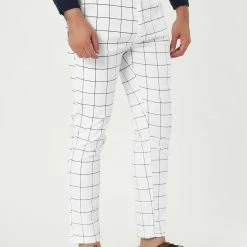 Allegra K Men's Dress Plaid Slim Fit Flat Front Business Pants With Pockets 89 Allegra K Men's Dress Plaid Slim Fit Flat Front Business Pants With Pockets