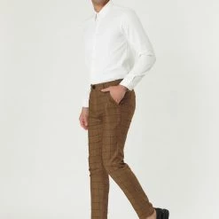 Allegra K Men's Dress Plaid Slim Fit Flat Front Business Pants With Pockets 73 Allegra K Men's Dress Plaid Slim Fit Flat Front Business Pants With Pockets