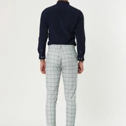 Allegra K Men's Dress Plaid Slim Fit Flat Front Business Pants With Pockets 80 Allegra K Men's Dress Plaid Slim Fit Flat Front Business Pants With Pockets