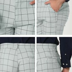 Allegra K Men's Dress Plaid Slim Fit Flat Front Business Pants With Pockets 81 Allegra K Men's Dress Plaid Slim Fit Flat Front Business Pants With Pockets