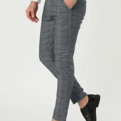 Allegra K Men's Dress Plaid Slim Fit Flat Front Business Pants With Pockets 83 Allegra K Men's Dress Plaid Slim Fit Flat Front Business Pants With Pockets