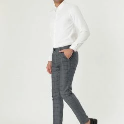 Allegra K Men's Dress Plaid Slim Fit Flat Front Business Pants With Pockets 85 Allegra K Men's Dress Plaid Slim Fit Flat Front Business Pants With Pockets