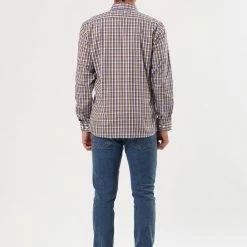 Allegra K Men's Check Shirts Long Sleeve Button Down Casual Western Plaid Shirt 86 Allegra K Men's Check Shirts Long Sleeve Button Down Casual Western Plaid Shirt