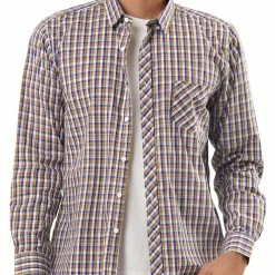 Allegra K Men's Check Shirts Long Sleeve Button Down Casual Western Plaid Shirt 82 Allegra K Men's Check Shirts Long Sleeve Button Down Casual Western Plaid Shirt