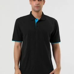 Allegra K Tops Men Summer Golf Shirt Contrast Color Short Sleeves Regular Fit Polo 101 Allegra K Tops Men Summer Golf Shirt Contrast Color Short Sleeves Regular Fit Polo