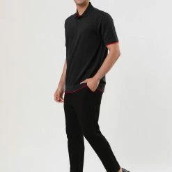 Allegra K Tops Men Summer Golf Shirt Contrast Color Short Sleeves Regular Fit Polo 97 Allegra K Tops Men Summer Golf Shirt Contrast Color Short Sleeves Regular Fit Polo