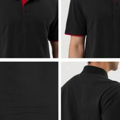 Allegra K Tops Men Summer Golf Shirt Contrast Color Short Sleeves Regular Fit Polo 99 Allegra K Tops Men Summer Golf Shirt Contrast Color Short Sleeves Regular Fit Polo