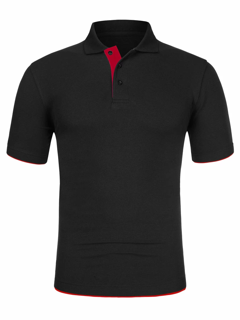 Allegra K Tops Men Summer Golf Shirt Contrast Color Short Sleeves Regular Fit Polo 34 Allegra K Tops Men Summer Golf Shirt Contrast Color Short Sleeves Regular Fit Polo