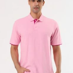 Allegra K Tops Men Summer Golf Shirt Contrast Color Short Sleeves Regular Fit Polo 77 Allegra K Tops Men Summer Golf Shirt Contrast Color Short Sleeves Regular Fit Polo