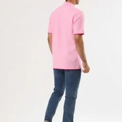 Allegra K Tops Men Summer Golf Shirt Contrast Color Short Sleeves Regular Fit Polo 80 Allegra K Tops Men Summer Golf Shirt Contrast Color Short Sleeves Regular Fit Polo